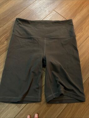 Athleta Charcoal High-Waist Bike Shorts